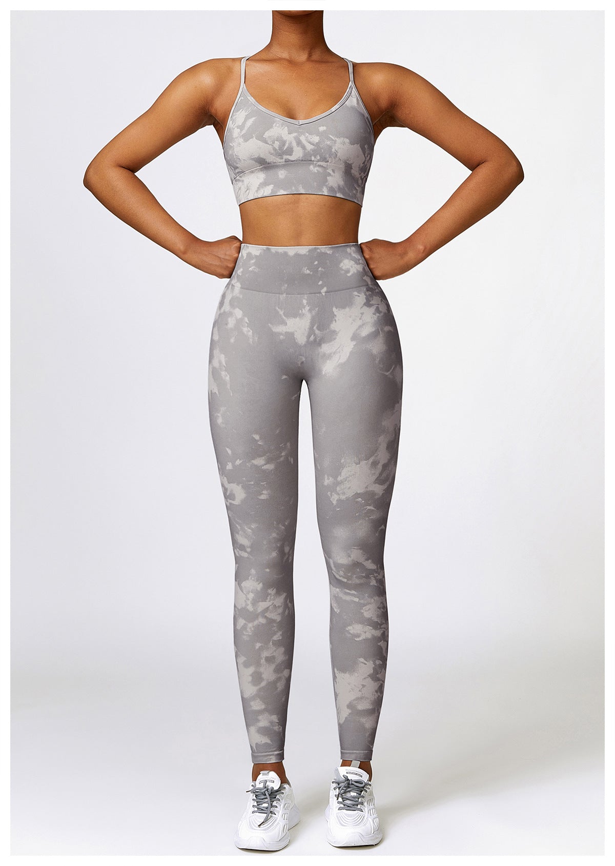 Camouflage Print Seamless Yoga Suit Quick Dry High Waist Running Fitness Tight Sports Suit