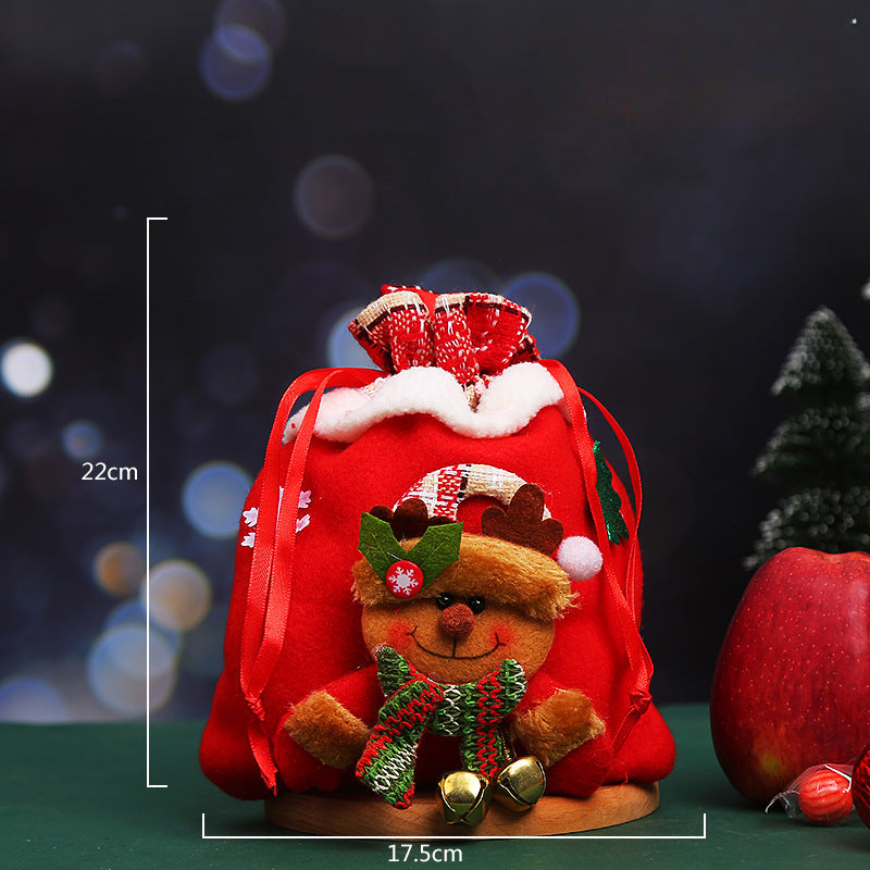 Christmas Apple Bag Gift Bag Tote Bag Candy Bag Adult Children New Bell Santa Gift Bag