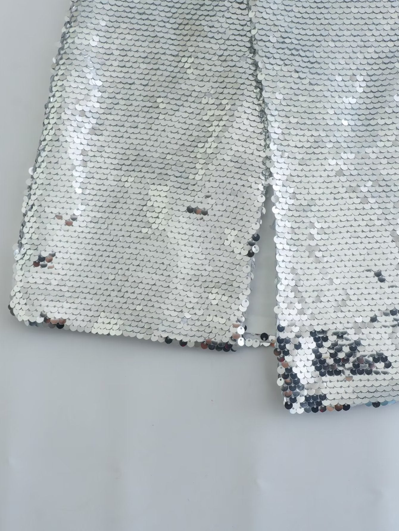 Spring New Silver Sequin Split Skirt Skirt With Hip Wrap Skirts