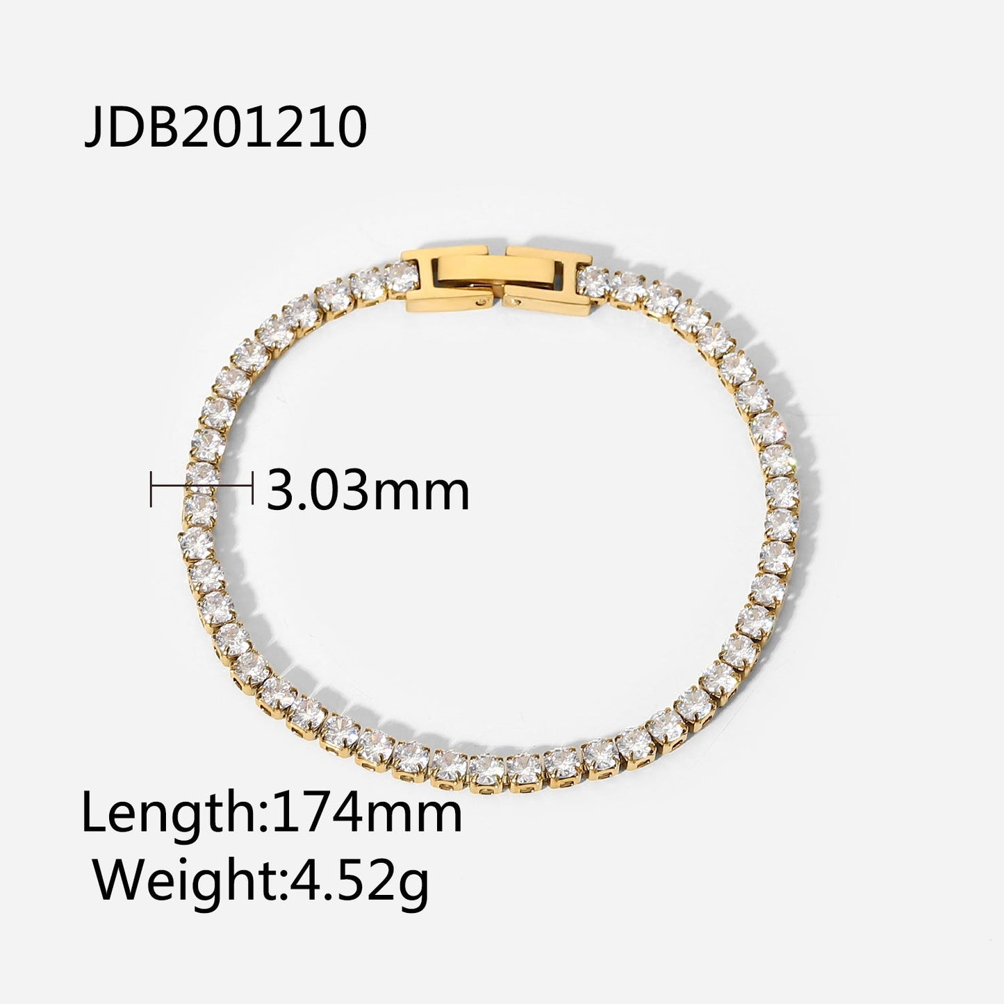 5 pcs Women's New Titanium Steel Bracelet 18K Gold Stainless Steel Inlaid Zircon Hand Decoration Fashion Bracelet Jewelry