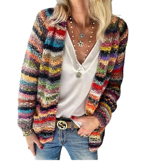 spring sweater knitted cardigan thin coat loose coat women