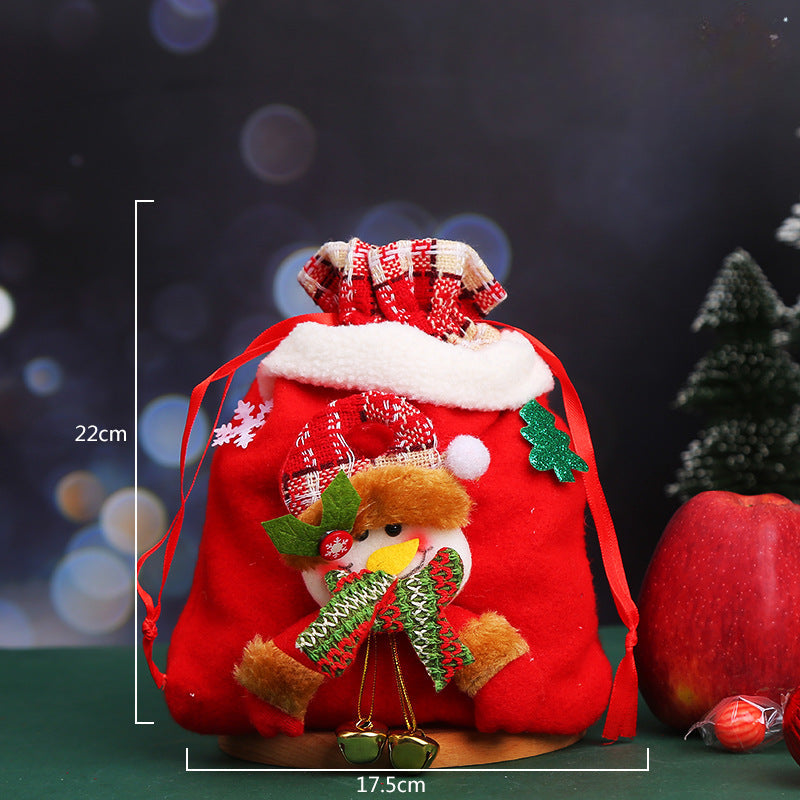 Christmas Apple Bag Gift Bag Tote Bag Candy Bag Adult Children New Bell Santa Gift Bag